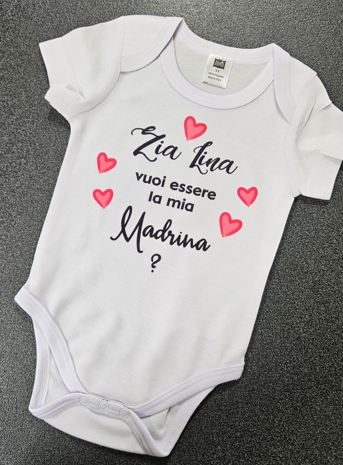 Body Bambini Mezza Manica "Vuoi essere la mia Madrina?"