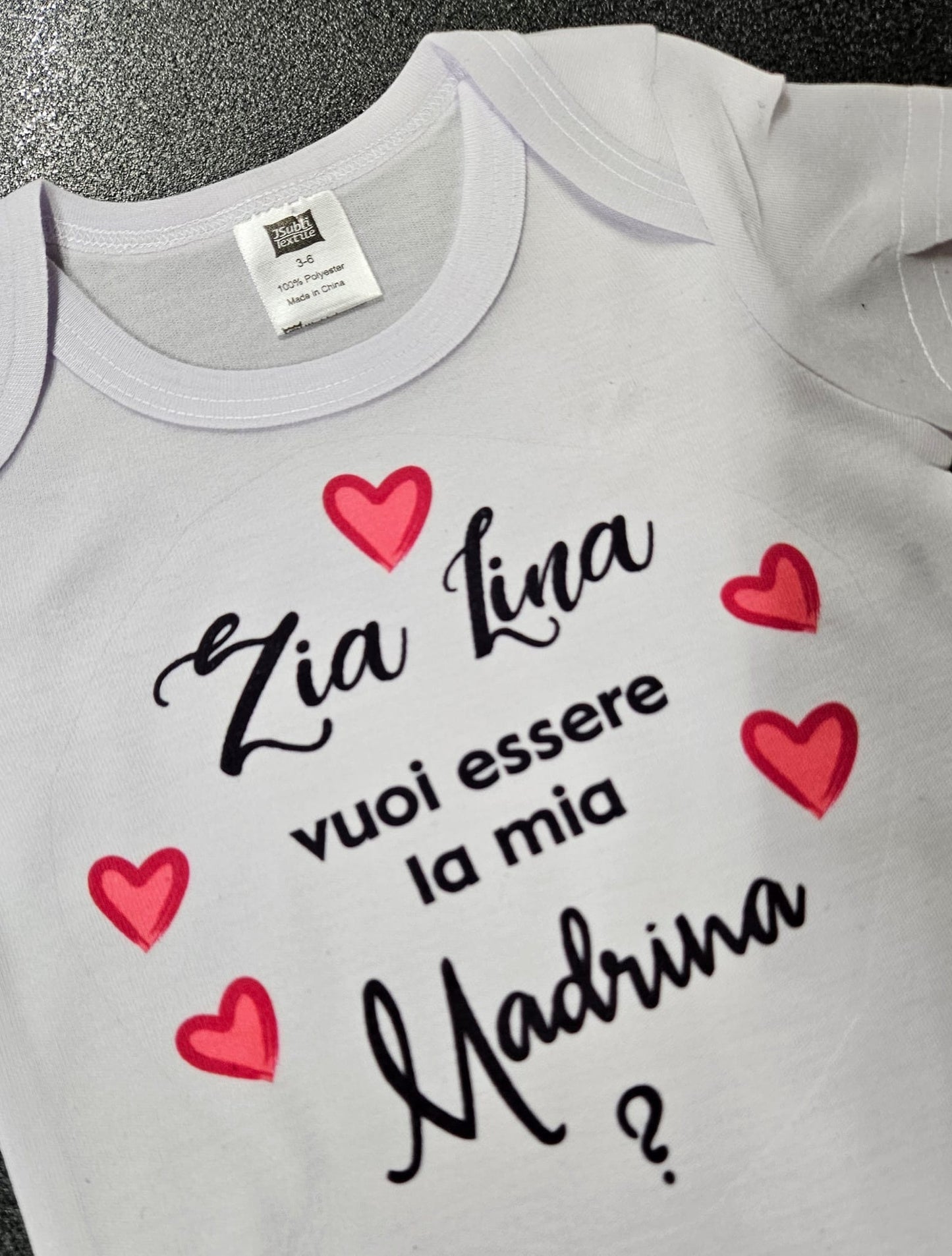 Body Bambini Mezza Manica "Vuoi essere la mia Madrina?"