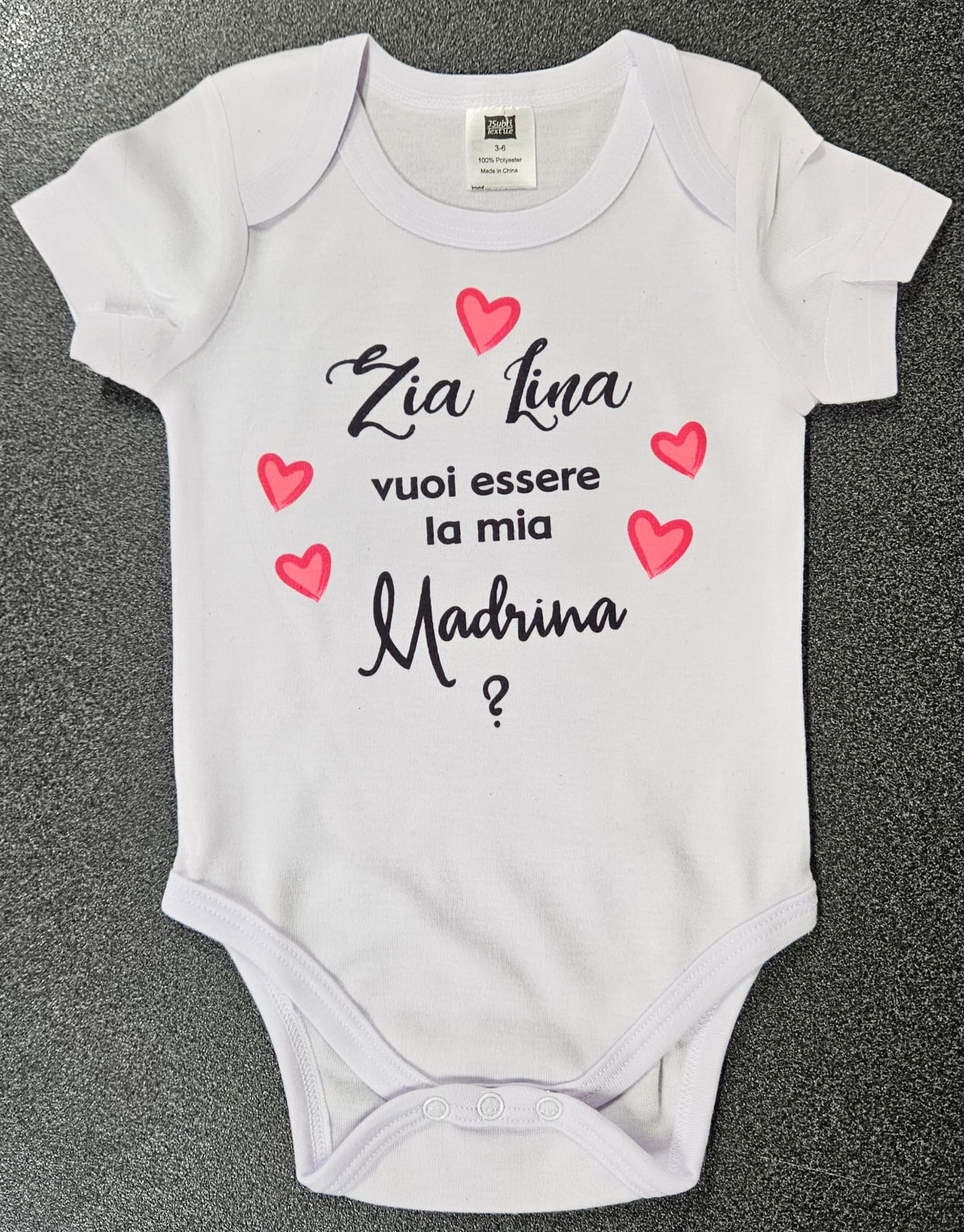 Body Bambini Mezza Manica "Vuoi essere la mia Madrina?"
