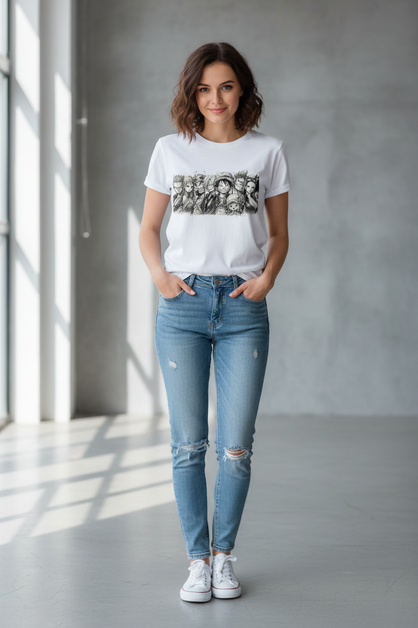 Mockup T-shirt Donna One Piece Ink