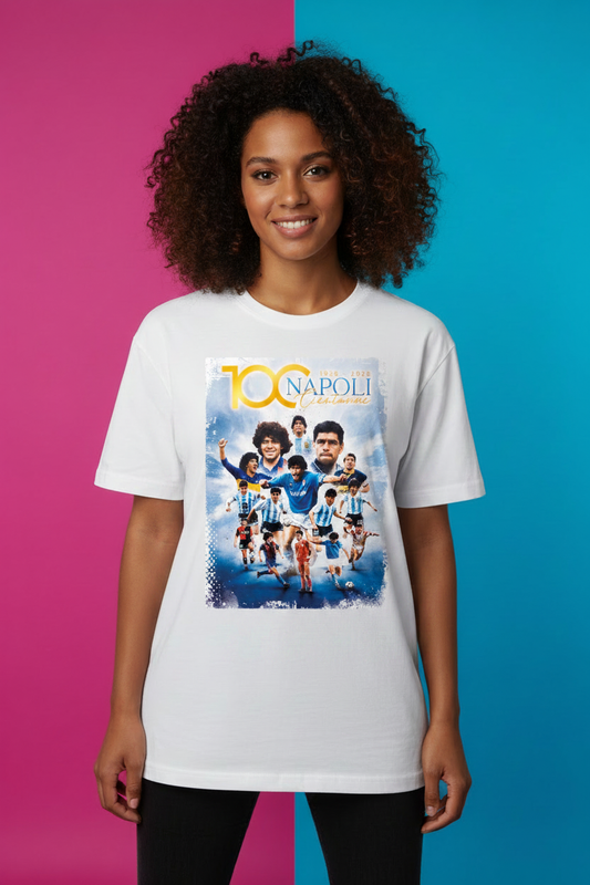 Mockup T-Shirt Napoli Centanne con modella